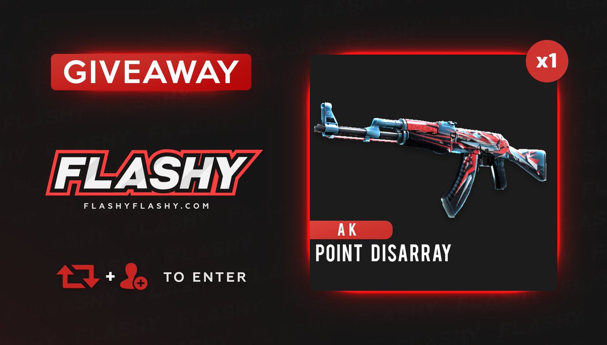 🔥 24H GIVEAWAY !!! 🏆 AK-47 Point Disarray ! To win: ✔️ Visit for free codes: flashyflashy.com ✔️ Retweet ✔️ Follow us ✔️ Turn on twitter notifications #flashyflashy #giveaway #csgoskins #CSGOGiveaway