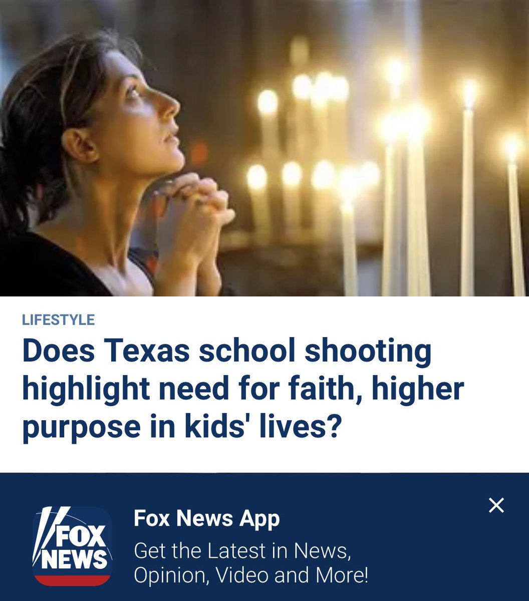 No mention of the word #guncontrol on <a href="/FoxNews/">Fox News</a>, however they did provide this solution #thoughtsandprayers #TexasSchoolMassacre