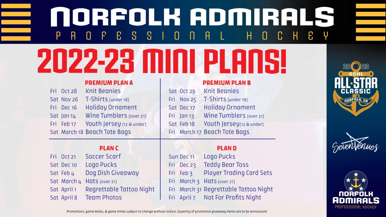 Norfolk Admirals on Twitter "The Admirals' most robust promotions
