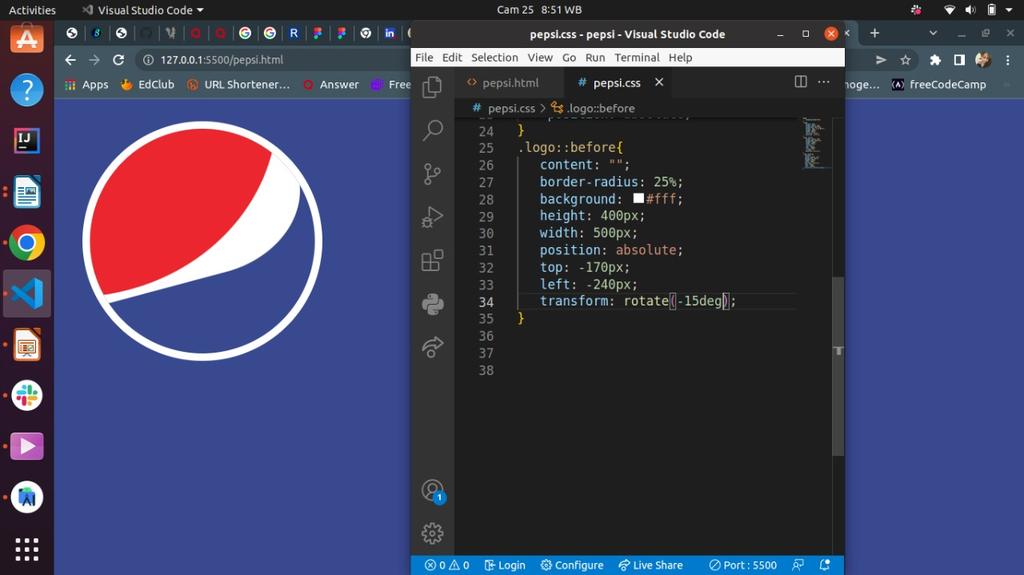 SalmaIsoul's tweet photo. Pepsi!!! #codeHive2022 #100DaysOfCode https://t.co/cA0L5TcmFW
