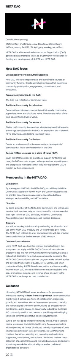 Neta_DAO's tweet photo. Here is where the Neta DAO is headed. https://t.co/owUiraekFc