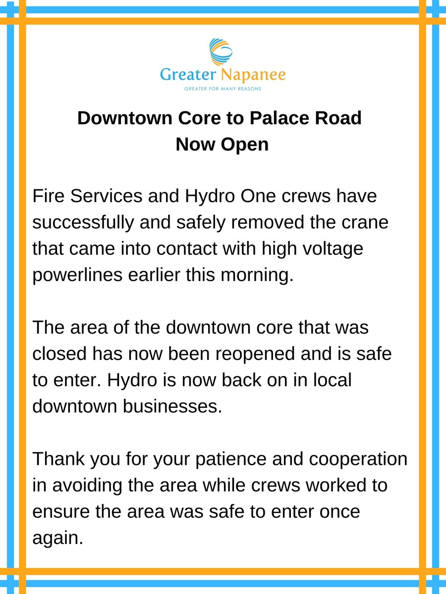 Thank you for your patience with this morning's emergency closure: