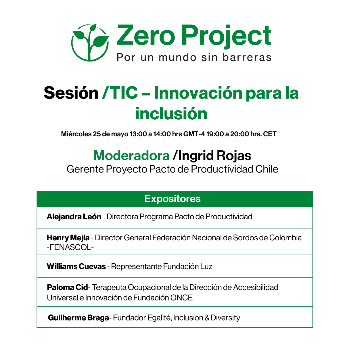 Guilherme Braga, fundador de Egalité, Inclusion and Diversity nos cuenta sobre la medición de impacto e su proyecto de incorporar a personas con discapacidad al ámbito laboral.

#ZeroConLatam22 #accesibilidad