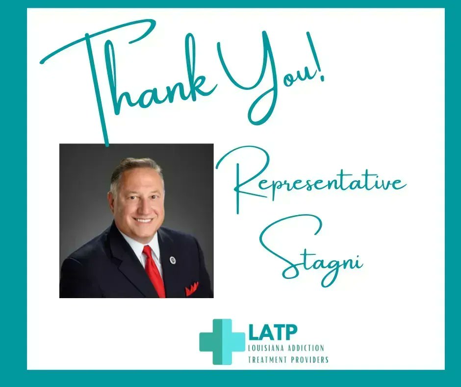 💙 Thank You @JosephStagniDC for authoring #HCR111, which examines options to improve reimbursement rates for #Louisiana #substanceabuse facilities. Aiming to ⬆️ #TreatmentAccess and support the critical services that our facilities deliver daily #MentalHealthMatters #lalege