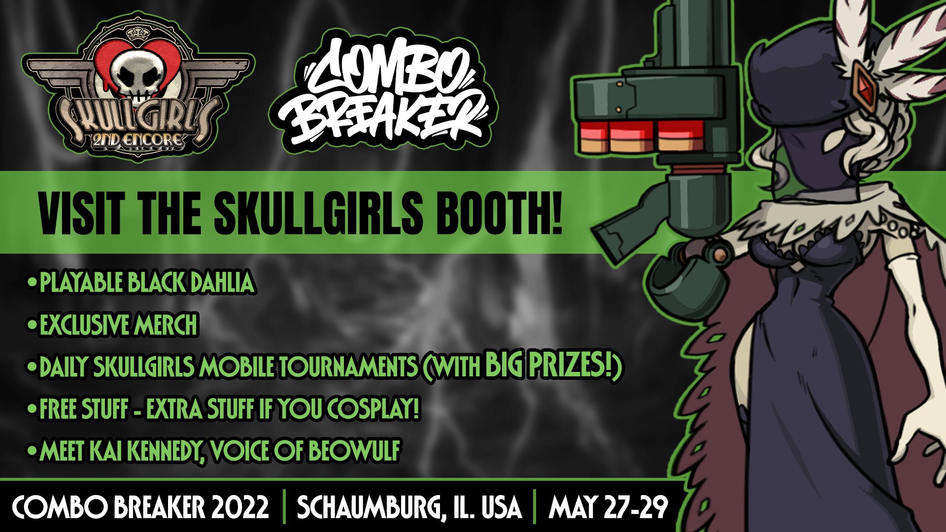 COMBO BREAKER on Twitter "Visit the Skullgirls Booth at COMBO BREAKER
