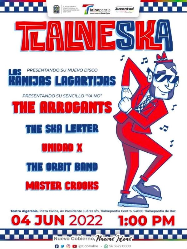 master_crooks's tweet photo. Banda! Nos vemos próximamente!!!
@LAMATATENA celebrando sus primeros 30 años!!!
#skamexicano #mastercrooks #añoslocos https://t.co/yIBycrgYf3
