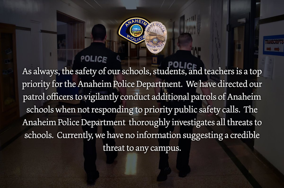 Anaheim PD tweet media
