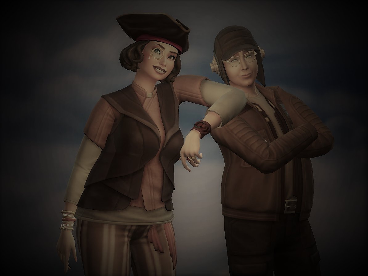 1111Sims's tweet photo. Ain't @micheleblue14 and Bryant cool?! Yes I steampunkify my friends. Sorry folks 😂🖤🏴☠️
#showUsYourFriends
#steampunk #simselves https://t.co/31us8OfxWa