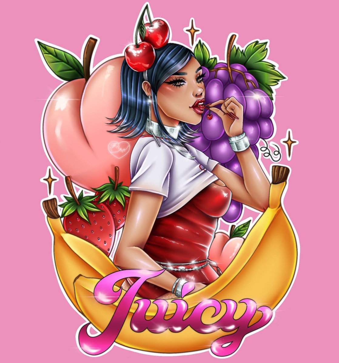 She got that Jussy Jussy 🍓🍑✨
<a href="/DojaCat/">DOJA CAT</a> I tried to post but Twitter holdin me BACK🗣 

#DojaCat #fanart #digitalillustration