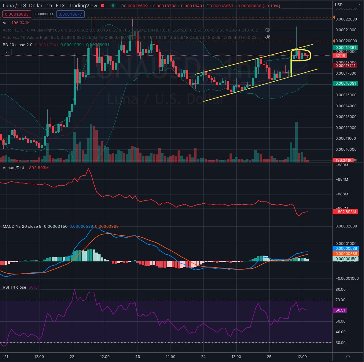 CryptoChartStrm's tweet image. $LUNA #LUNA [Hourly Chart] Bull Flag within up trending parallel channel. #Terra #Terra_Luna #TerraLuna #LUNAtics #WLUNA #UST $UST #BurnLUNA #LUNABurn