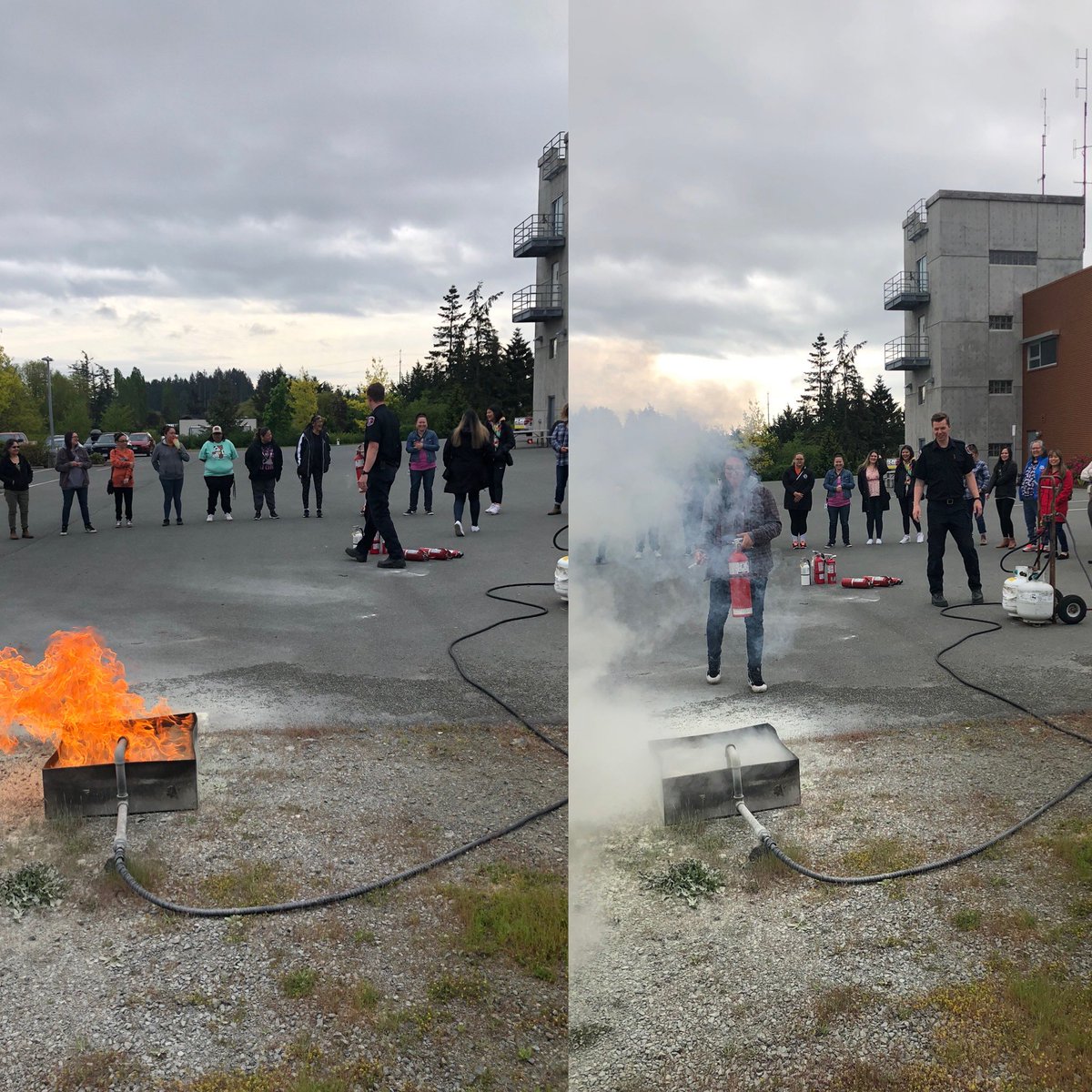CSaanichFire's tweet image. It is so great that we are able to get out and do #publiceducation and #publicprevention in our community. Today we were able to provide #extinguisher training to @Tsawout staff. #safetyfirst #inittogether #csaan