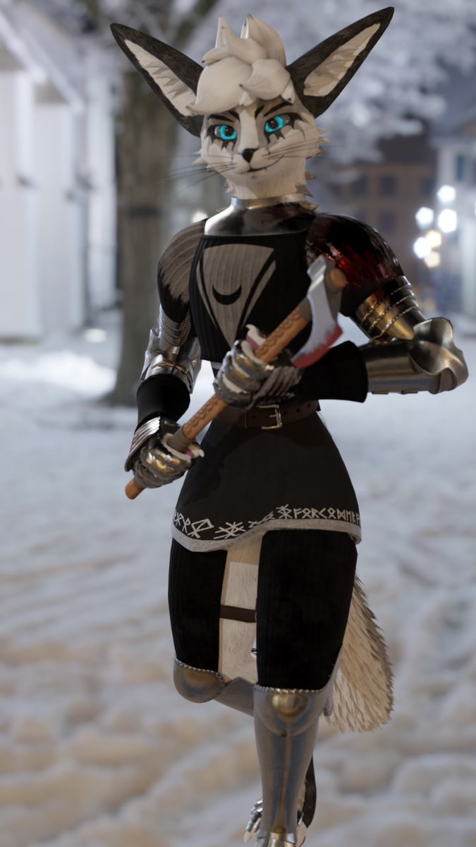 Ratt_Ladd's tweet image. Finished the design on what might just become my main OC.
His name is Týr.
He's the kind of guy to stab you while kissing you.