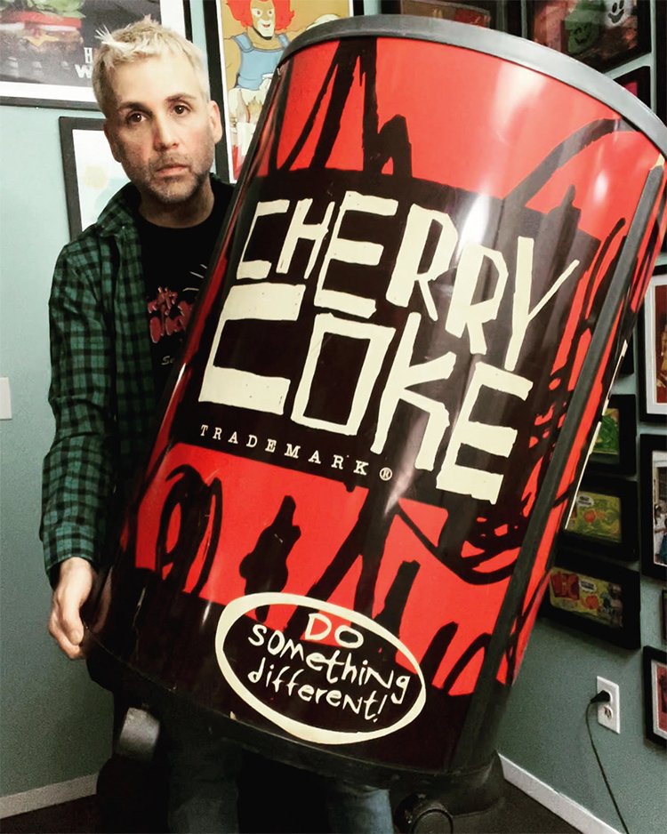 DinosaurDracula's tweet photo. Just drove an hour away to pick up this baby. Cherry Coke cooler from its EDGY era in the mid ‘90s. So alt rock! https://t.co/hnZxbRKiOV