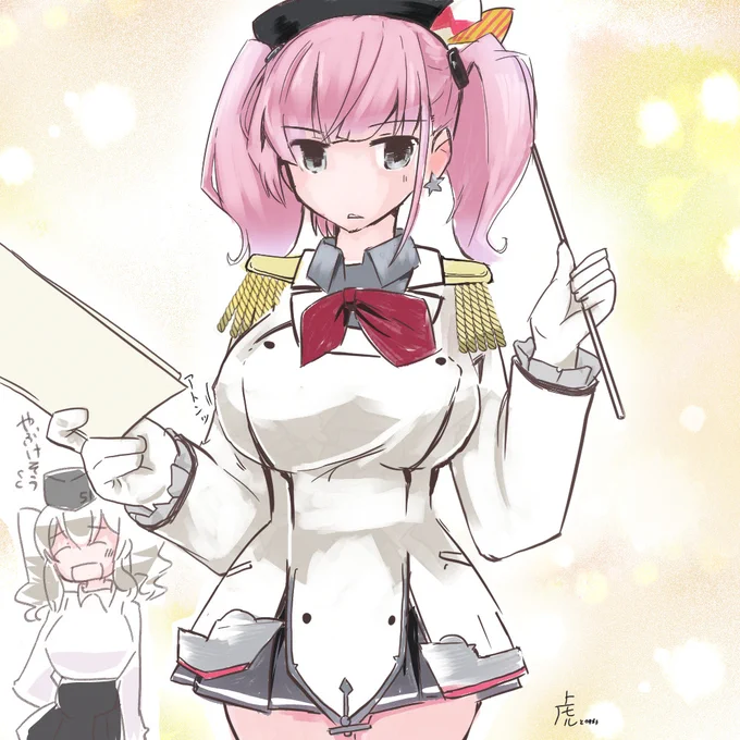 #艦これ版深夜の真剣お絵描き60分一本勝負
#艦これ版真剣お絵描き60分一本勝負_20220525
#アトランタ
練習防空巡洋艦アトランタ先生 