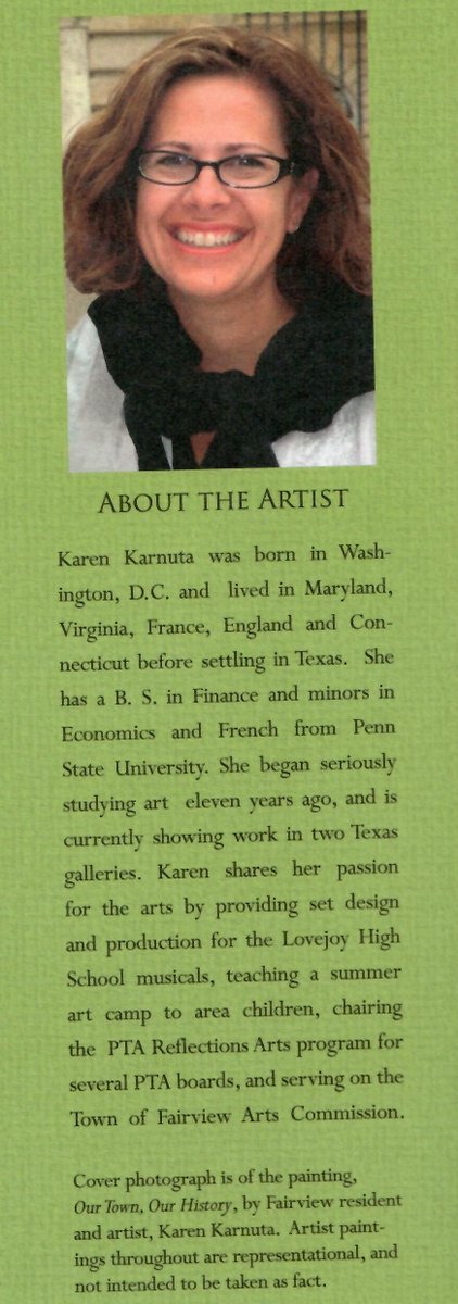 LojoHistSociety's tweet photo. To understand the history of Lovejoy ISD, it helps to be familiar with the history of the Allen/Lucas/Fairview/McKinney area. Today we turn to a book that was published in 2011 by former Town Manager, John Godwin, along with artist, and parent of Lovejoy graduates, Karen Karnuta. https://t.co/C9iJ1YVVQC