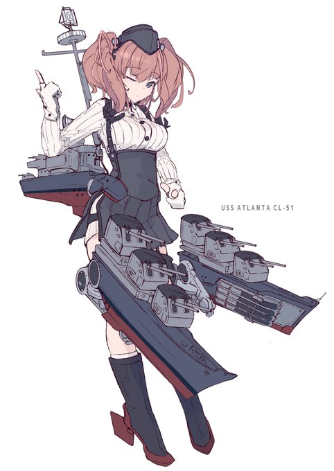 「atlanta (kancolle) anchor hair ornament」Fan Art(Latest)｜2pages