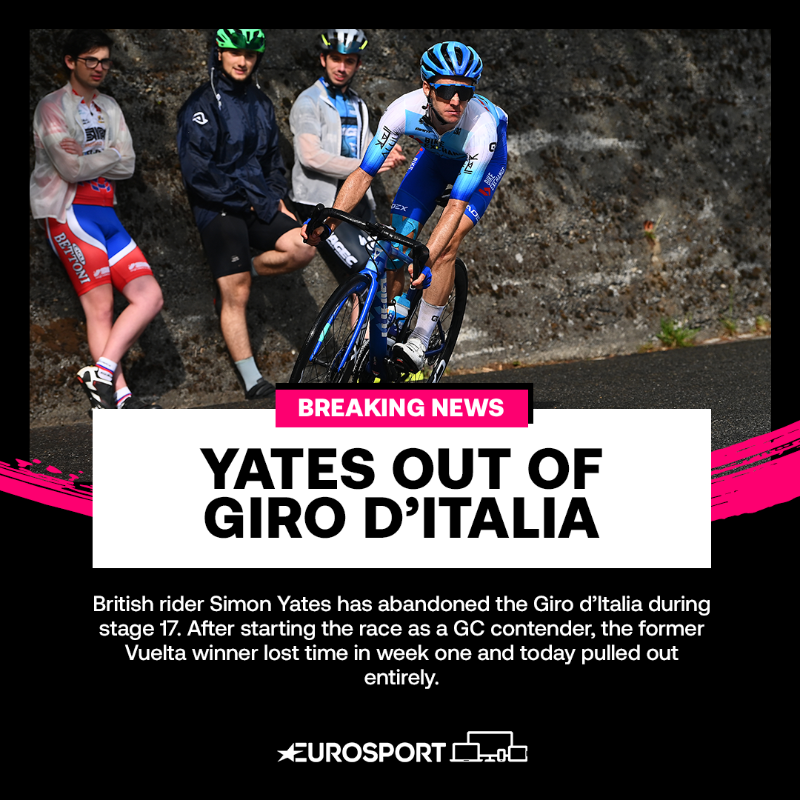 cyclingontnt's tweet photo. Simon Yates has 𝐀𝐁𝐀𝐍𝐃𝐎𝐍𝐄𝐃 the Giro d'Italia ❌🇮🇹

#Giro | @SimonYatess