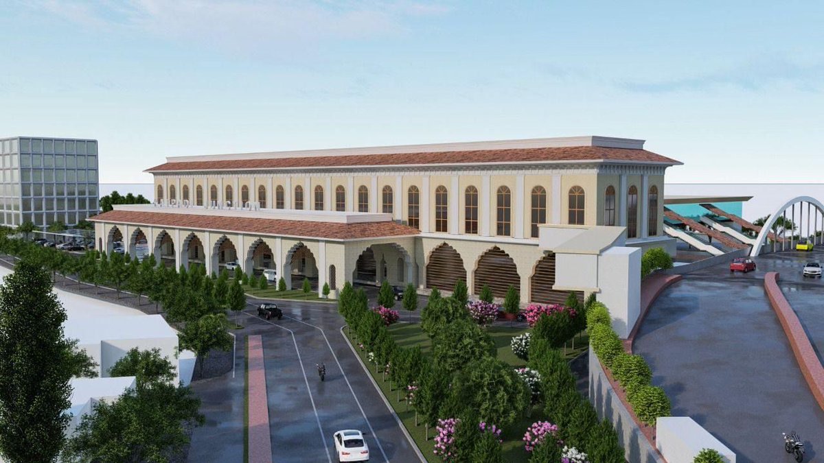 Ra_THORe's tweet photo. Spectacular! This reflects India's transformation under Modi govt.

Egmore, Rameswaram, Katpadi, Kanyakumari &amp; Madurai railway stations will look like this after redevelopment.

PM Modi ji to lay foundation stone for these projects worth over ₹31,400 cr tomorrow.
#Vanakkam_Modi https://t.co/ySNQd8hOW0