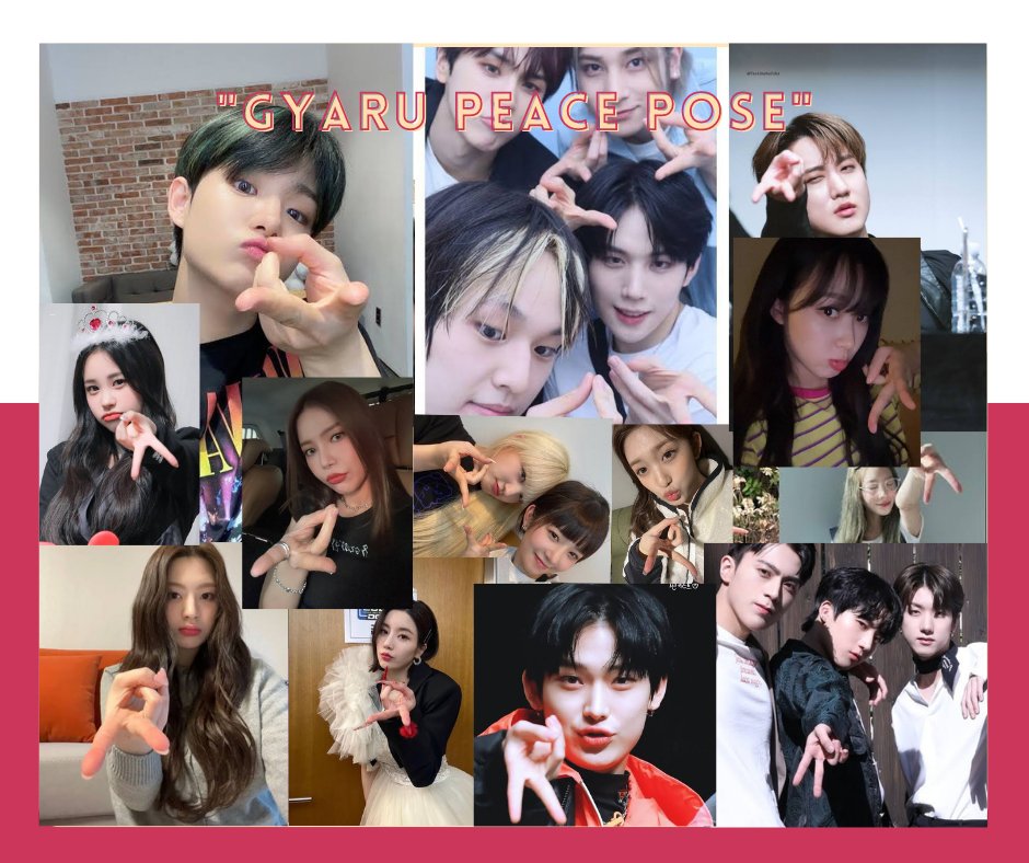 KStart11's tweet photo. ✌️If you`re a K-pop fan, you've got possibly seen idols doing the "Gyaru Peace." In Korea, it's far turning into a fashion amongst K-pop idols. Let's find out the meaning of this pose?  This pose has now taken over social media and has even become a famous challenge on TikTok. https://t.co/XAdecwpAYV