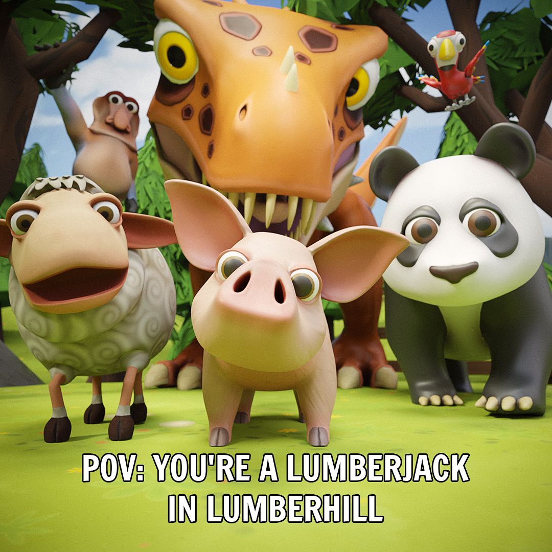 There are many benefits to being a lumberjack in #Lumberhill 🐼 Spending each day with supercute animals is one of them! Which Lumberhill animal do you like most?

#BeLumberjack | #IndieGames | #PartyGames | #NintendoSwitch