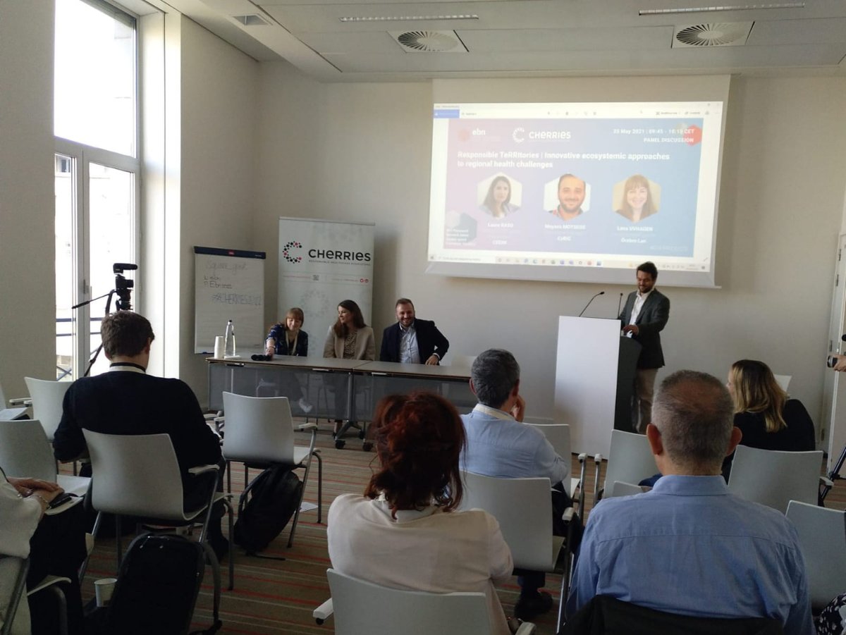 🗣️ Esta mañana hemos estado participando en el panel de las regiones piloto "Innovative ecosystemic approaches to regional health challenge" del proyecto euoropeo <a href="/CHERRIES_eu/">CHERRIESeu</a>. junto con las dos regiones piloto.