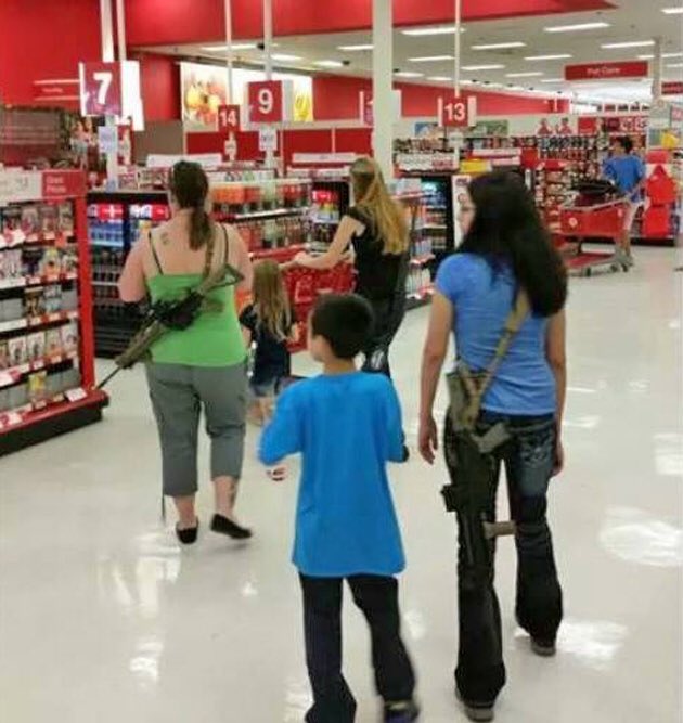Imagine how traumatizing it’d be for a child to survive a school shooting (or for the parent of a child who didn’t) — only to go to Target and see this.