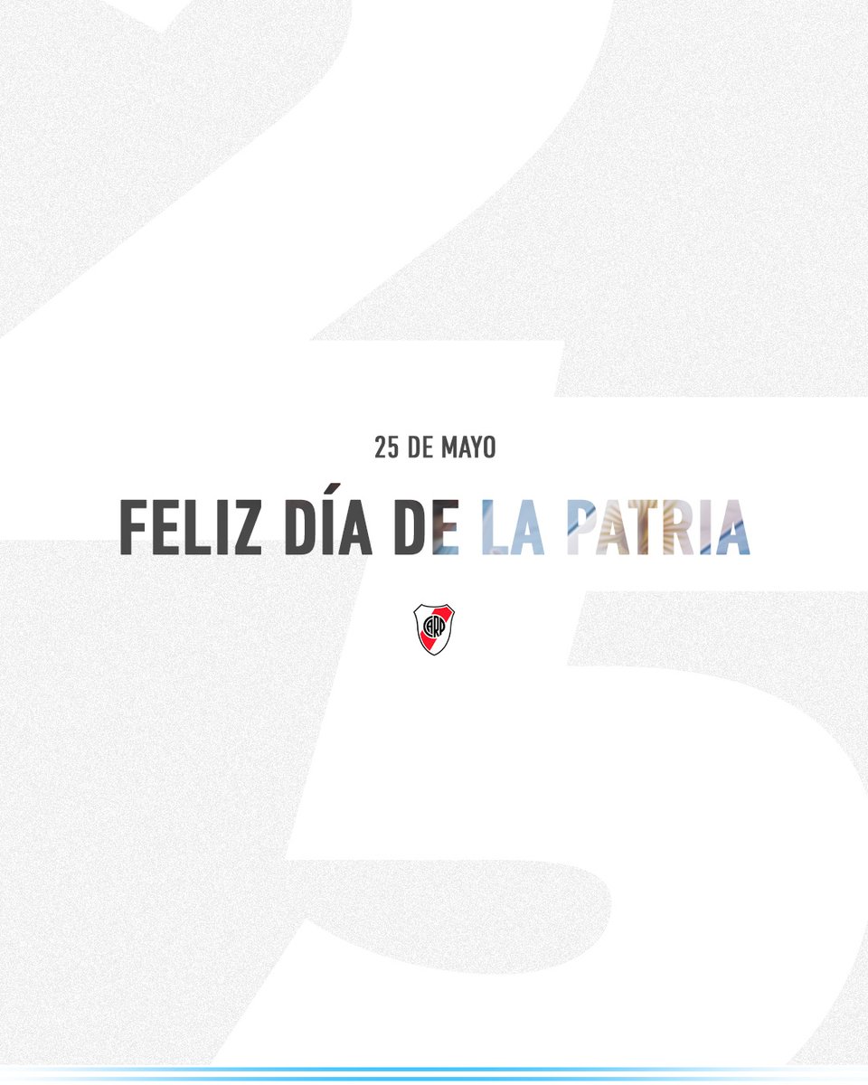 RiverPlate's tweet photo. ¡Feliz día de la Patria! 🇦🇷 https://t.co/m3rN5asM1g