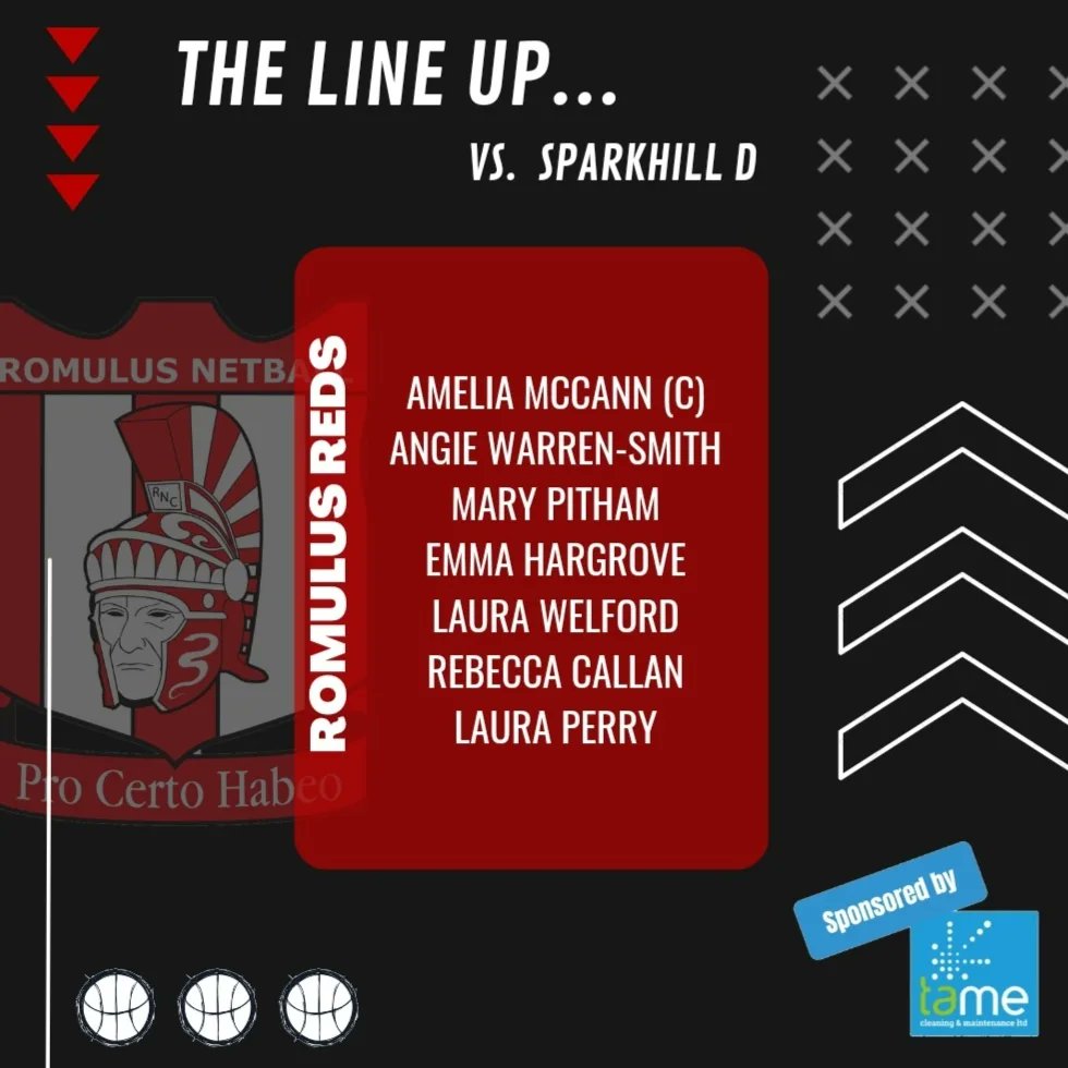 RomulusNetball's tweet photo. Our favourite day of the week...MATCH DAY!! Keeping our fingers crossed that the rain holds off  for both teams 7pm start 🤞🏼 Can both teams come away with wins again to stay firmly top of the table?! #GoRoms #UTR #RomsNetball #RomulusNetball #BNSL https://t.co/UxjMlRhJuJ