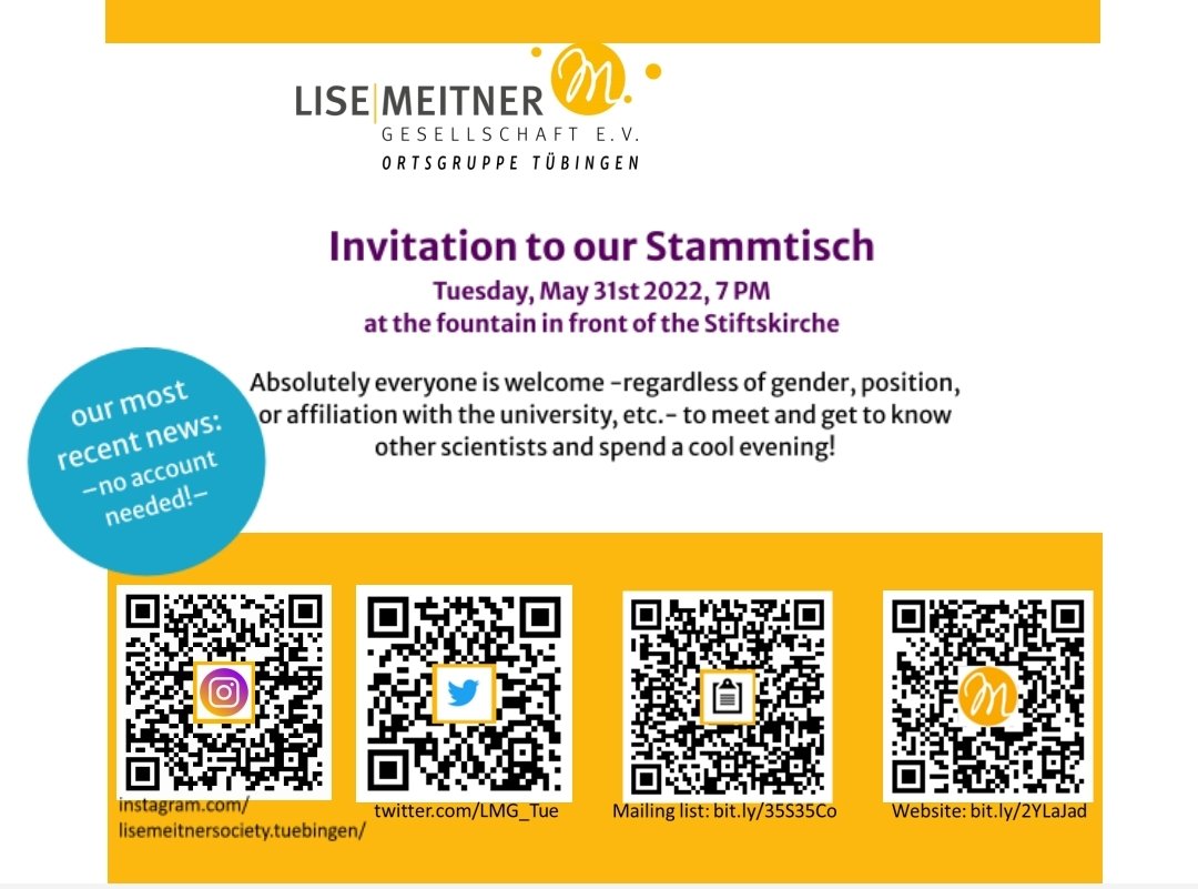 Tuebingen Lise Meitner Society tweet media