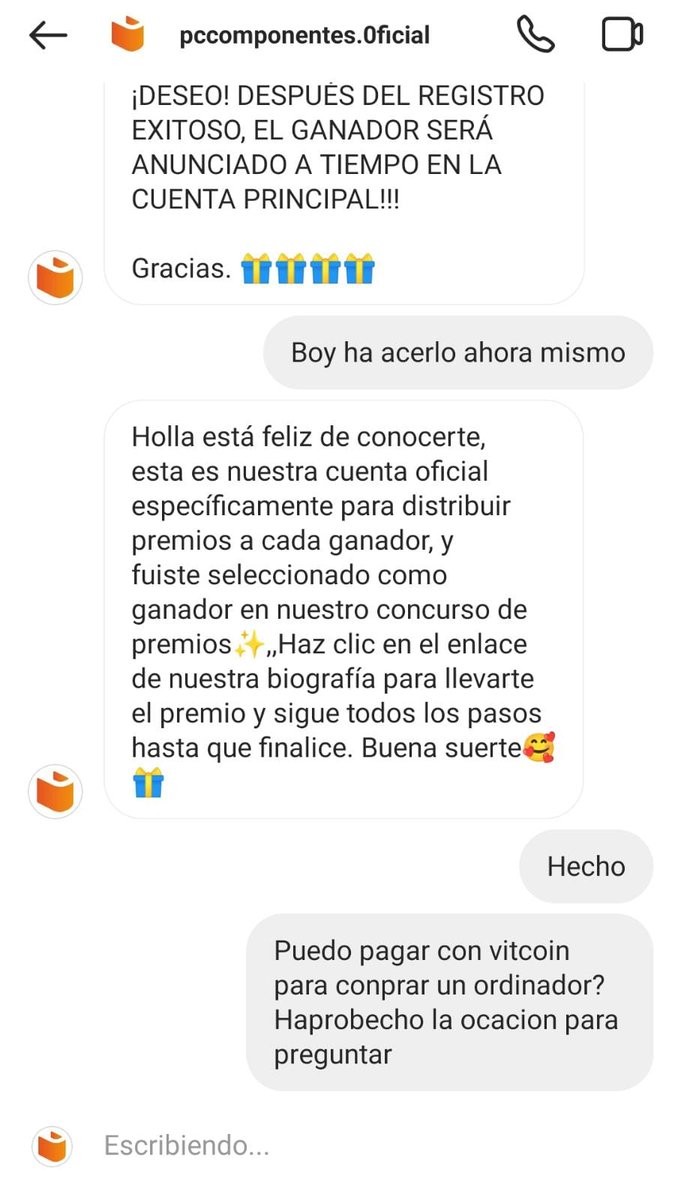 1on1z3r's tweet photo. Cuando te intentan estafar con una cuenta fake de @pccomponentes  y te echas unas risas... (si, tengo instagram en blanco -.-'). Echaos unas risas y denunciad! https://t.co/LCyd8cOnp9