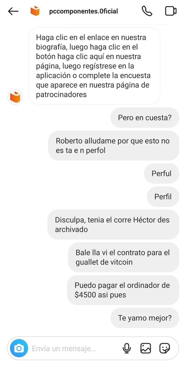 1on1z3r's tweet photo. Cuando te intentan estafar con una cuenta fake de @pccomponentes  y te echas unas risas... (si, tengo instagram en blanco -.-'). Echaos unas risas y denunciad! https://t.co/LCyd8cOnp9