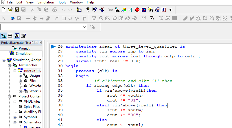 EDRT_PAPAYA's tweet photo. After familiarizing ourselves with the topic of class-d amplifiers and VHDL-AMS with @ProfHennig
,we set to work verifying our system in a simulation. We used the tool #systemvision from #MentorGraphics to build up an integrator and the quantizer using VHDL-AMS.#Mikroelektronik https://t.co/VmC9Kp2Ls5