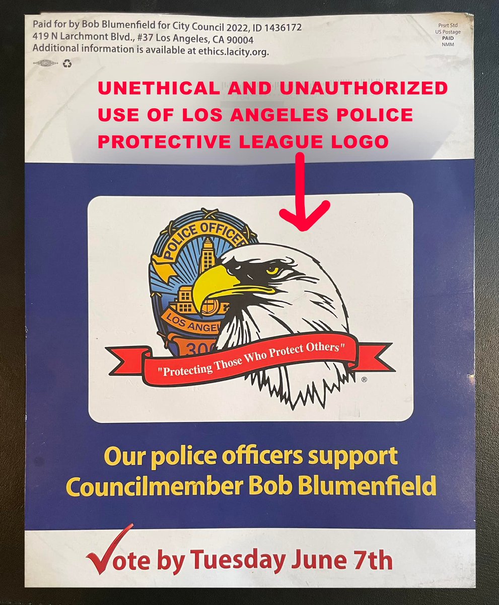 ScottforCD3's tweet photo. This needs to be shared! Councilmember Blumenfield caught in another major lie. This one is even more unethical than last week's.
Bob Blumenfield wants you to believe he is supported by our police officers. https://t.co/EC4pkEXvVR
