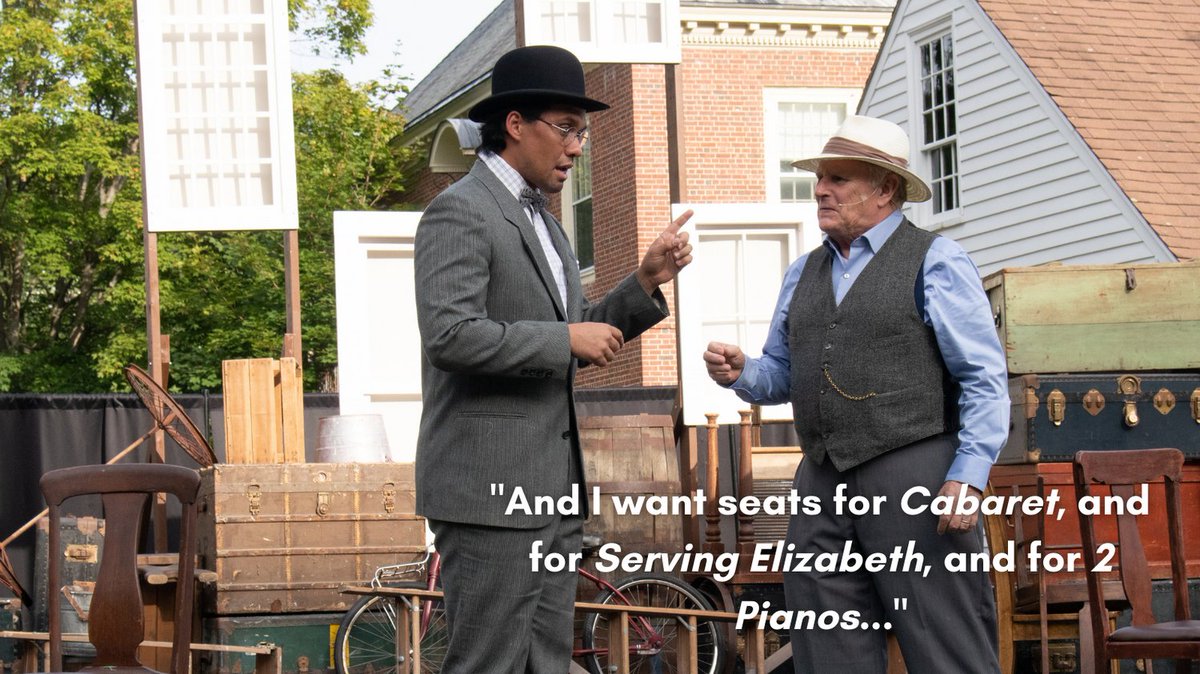 Never fear, Professor Willard -  ALL of our ticketing options are on sale for our amazing 2022 Summer Season. Explore more: peterboroughplayers.org/summer-season.… #peterboroughnh #summerseason #tickets  Pictured: Pedro Ka'awaloa and Gordon Clapp in OUR TOWN by Thornton Wilder, Summer 2021.