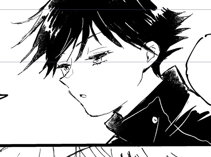 五伏ショートまんが進捗を兼ねて同時期に同じ人間が描いた同じ推しを置いて寝ますね…たぶん一貫性を胎盤に残して産まれてきた… 