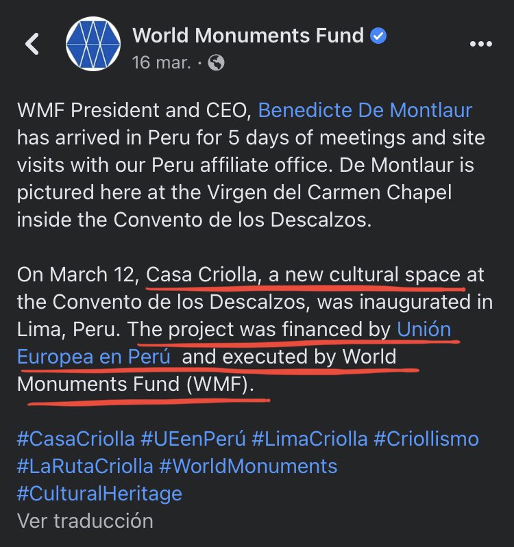 limantigua's tweet photo. Sin embargo, al ser un proyecto donde están involucrados la #UniónEuropea y #WorldMonumentsFund, nos preguntamos:
¿No existen maneras más creativas para presentar estos espacios culturales? 🤔
En pleno siglo XXI, ¿Dónde está la innovación de los museógrafos? 🤔 https://t.co/92nLUY9gWt
