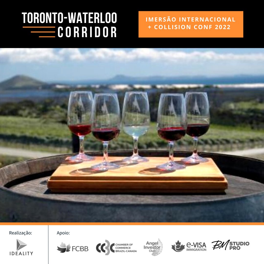 idealitypro's tweet photo. Já conferiu nossos eventos sociais VIPS? 
Estamos preparando um coquetel de boas-vindas no dia 19 de junho e um winery tour em Niagara-on-the-lake onde você poderá degustar os melhores vinhos da região.  Compre seu ingresso agora mesmo: https://t.co/vMYo9GNiQi

#CollisionConf2022 https://t.co/ARdazAAjSU