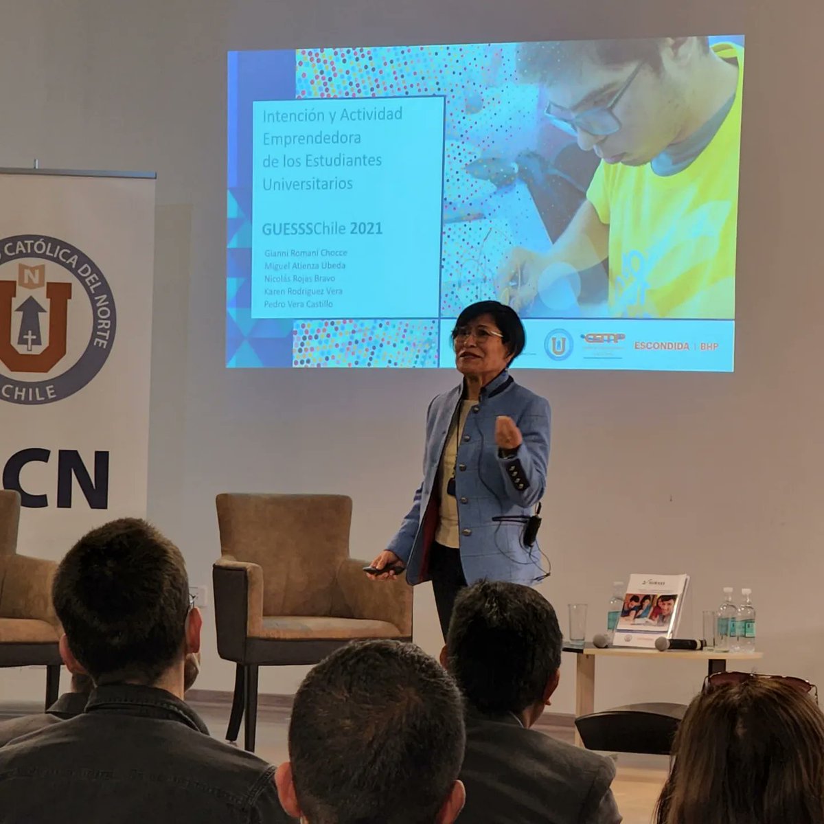 Lanzamiento del Informe GUESSS 2021
Informe que analiza  la intención, actitudes y aspiraciones emprendedoras de estudiantes universitarios en #Chile.
Sigue la transmisión en vivo en la web cempucn.cl. 
#Antofagasta #Emprender 
<a href="/UCNorte/">Universidad Católica del Norte</a>