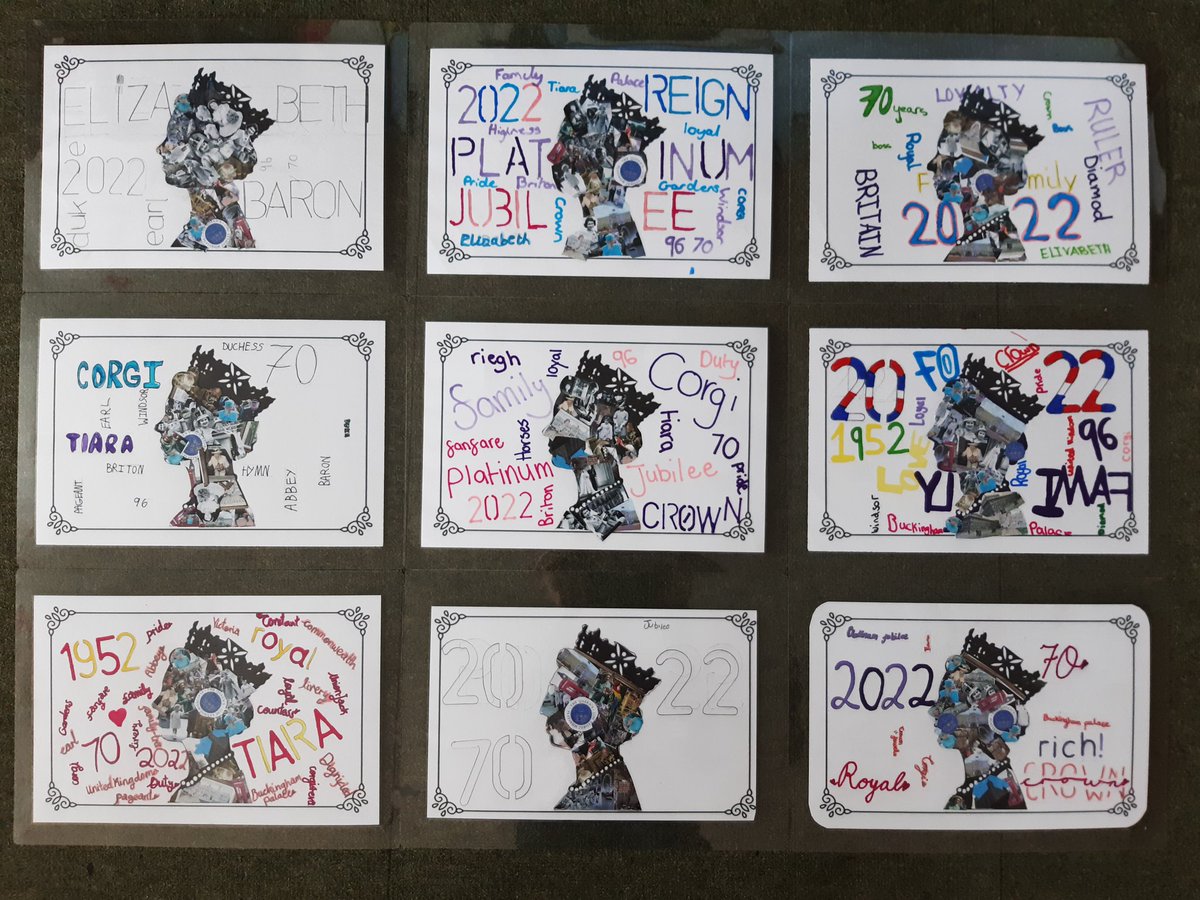 The children created artistic collage table mats to celebrate the Platinum Jubilee <a href="/RoyalFamily/">The Royal Family</a> 👏💙