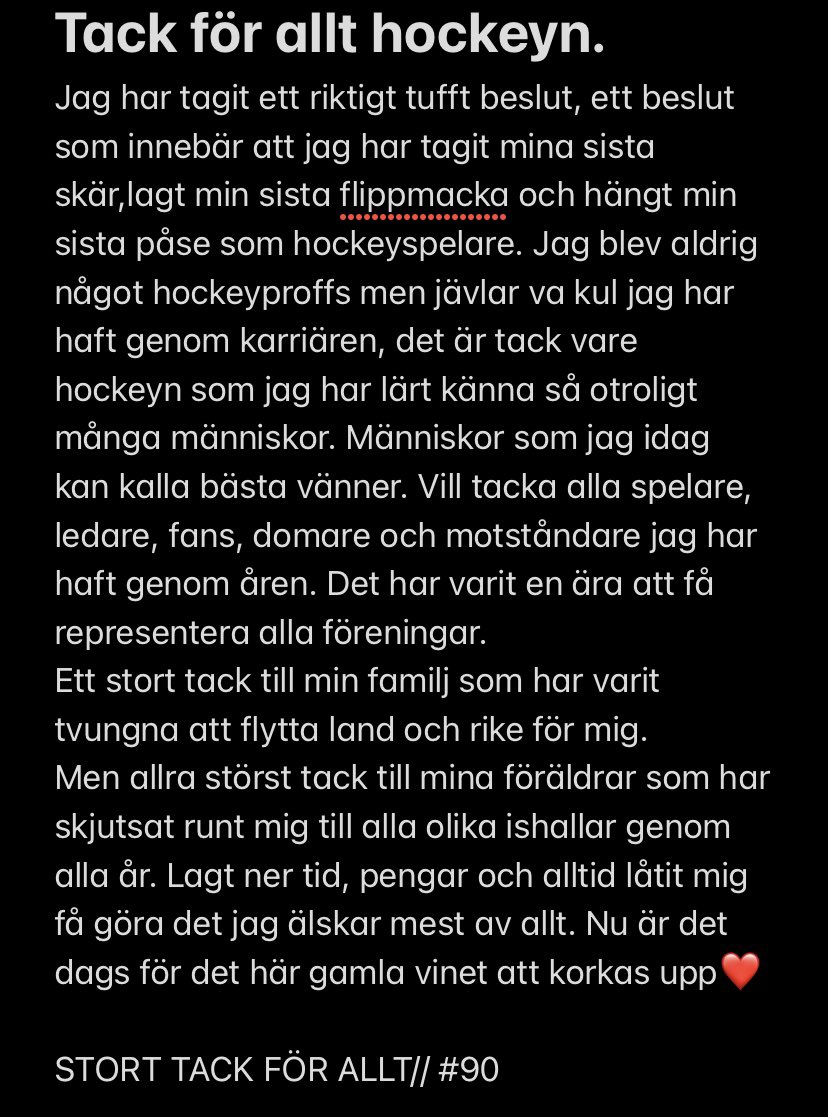 Stort tack för allt, nu kliver detta vinet av scenen❤️