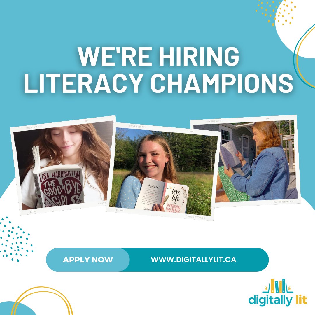 LitDigitally's tweet photo. Are you looking to add volunteer experience to your resume? Do you love exploring new books? The Digitally Lit team is looking for select young people (between the ages of 13-25) to be readers and reviewers or as we call it – Literacy Champions! https://t.co/nCkbHvbeMn