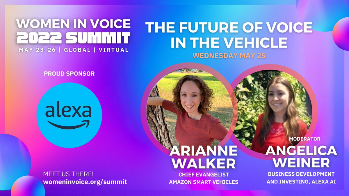 maddyapps's tweet photo. โฐKicking off in 1 hour:
#VoiceFirst Vehicles! ๐
Come learn from Arianne Walker @AlexaAutomotive and ask YOUR questions in the live Q&A!
Free tickets: https://t.co/0vp4jXlAVc
++ All genders welcome!
#WiVSummit #VoiceAI #WomeninVoice #AutomotiveDesign https://t.co/IvOZ09oPAJ