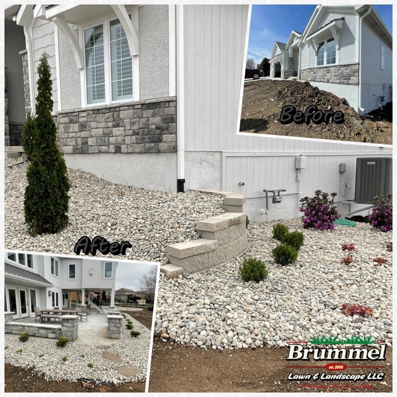 Crisp, clean landscape for this newly built home! Bring your vision to life! Give us a call 816-525-8333.