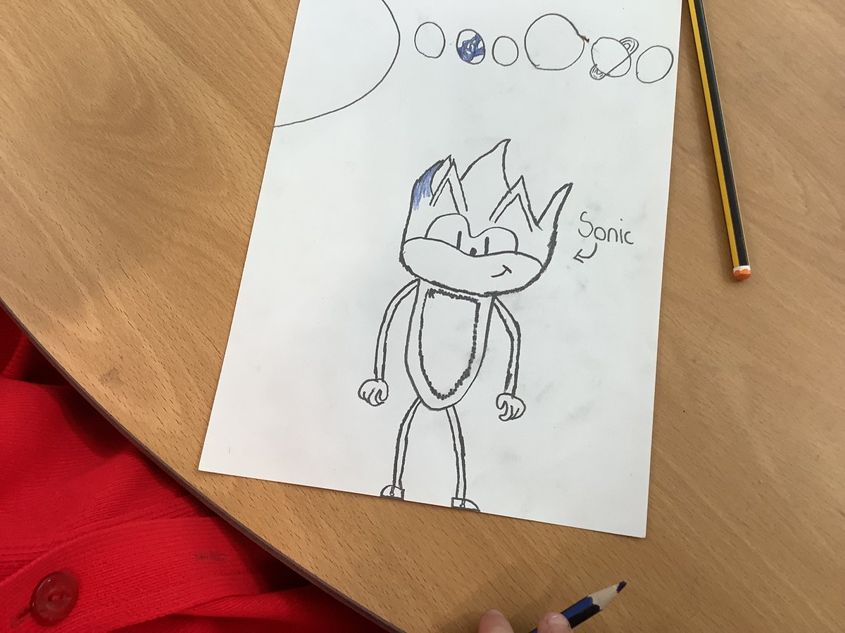 Another year 5 pupil <a href="/HMC_School/">High Meadow Community School</a>  taking on the responsibility of organising and running a lunchtime club to other children. Today's drawing tutorial was learning how to draw Sonic the Hedgehog. <a href="/Garbett_HMCS/">Mrs Garbett</a> #hardworking #creative #ambitious #futureleaders #proudteacher