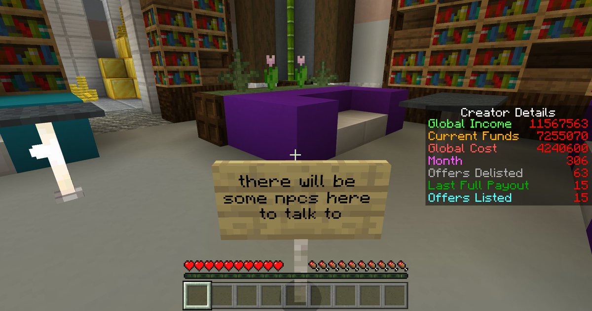 MisfitSocietyMC's tweet photo. When you share the same Director of Community &amp; she takes screenshots using a development build. 😅 Am I right, @Jigarbov @Syclone_Studios? Nah, it's all good. For all you know, @HelenAngel could have written this post... #toometa #helenno

#Minecraft #MCT #helenyes https://t.co/3Zyxkc5vJH