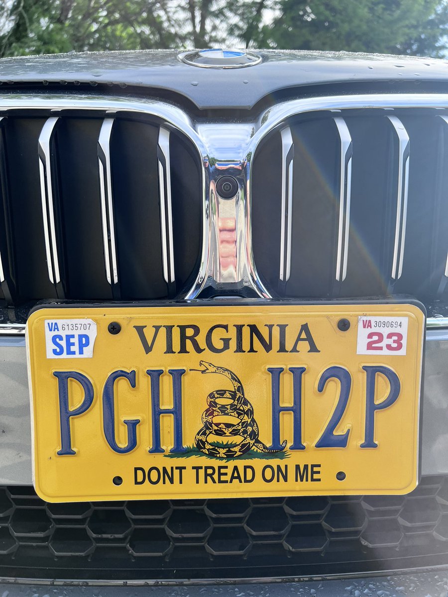 lancetmitchell's tweet photo. New Virginia plates. 😀. #H2P https://t.co/qTDOZi0Kz6