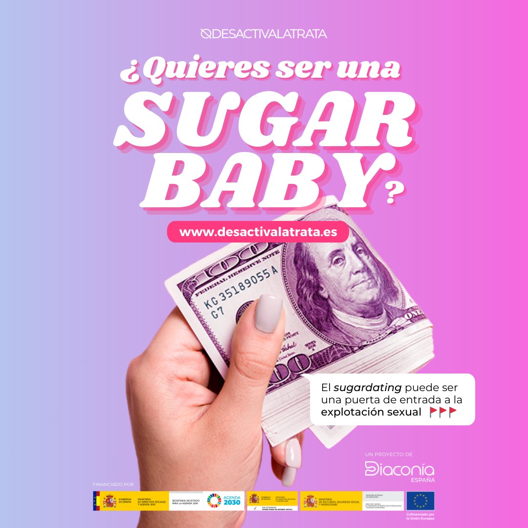 De nuevo en las #calles, en el @metro_madrid y en Intercambiadores para alertar sobre un fenómeno que puede ser la entrada como víctima de la #trataDePersonas. De verdad, ¿quieres ser una #sugarbaby? bit.ly/3sRJIh1