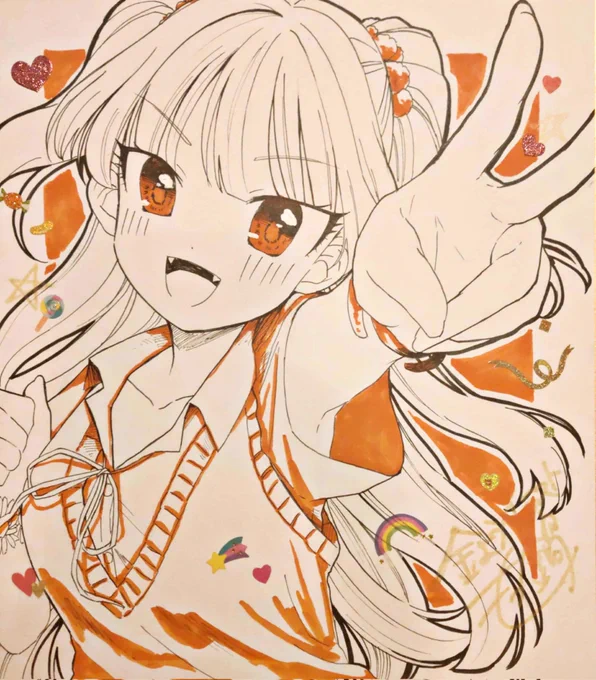 遅くなってごめんなさい!!
#城ヶ崎莉嘉 #金曜イラスト 
