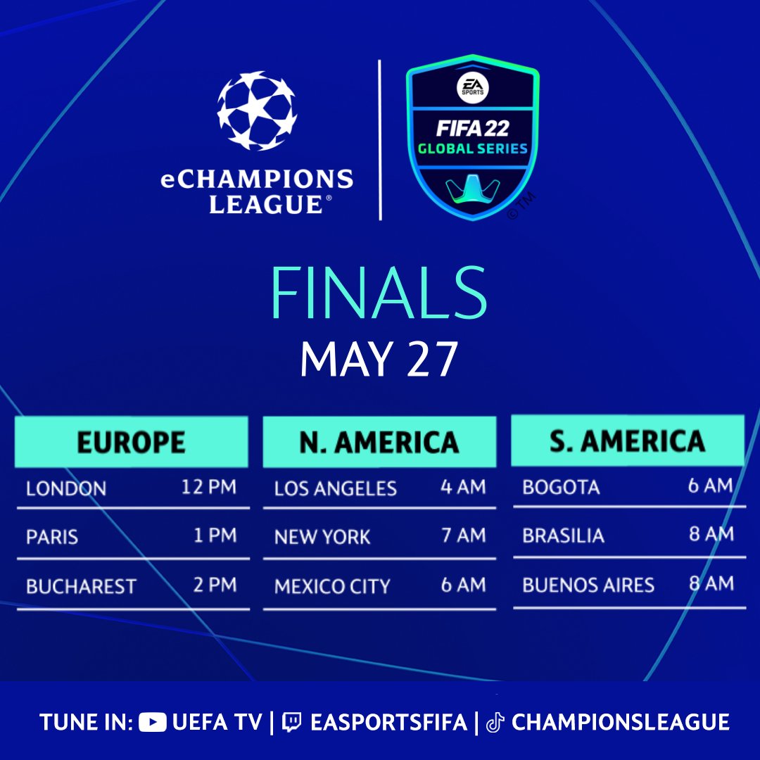 Ea Fifa Esports Follow The European Fifa22 Action Live From Stockholm This Weekend Tune In To The Echampions League Finals T Co P7sfdurnvu T Co Udrr7qd1tj T Co Zqgisaueyh Twitter