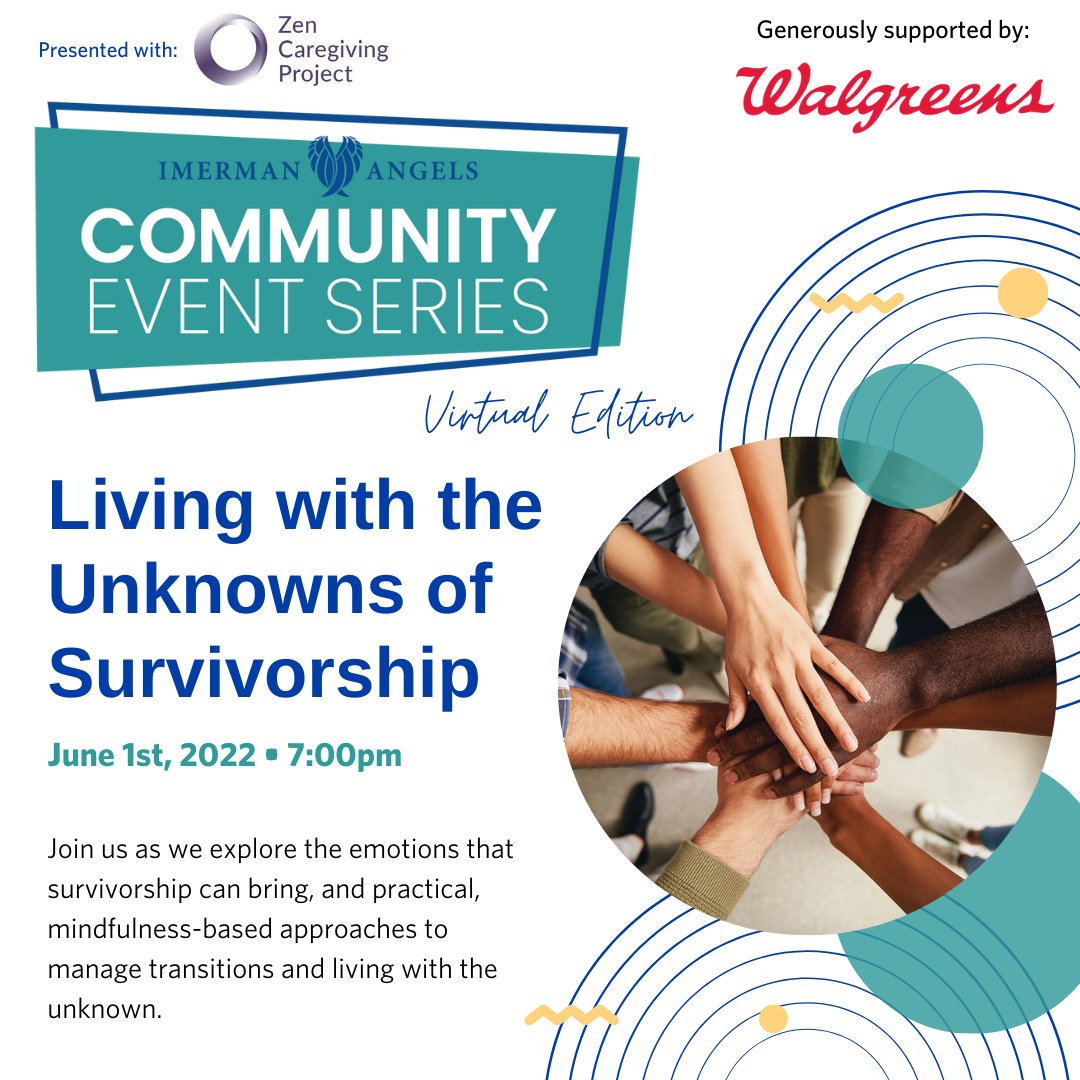 ImermanAngels's tweet photo. Join us June 1 for our next Community Event: "Living with the Unknowns of Survivorship" presented with @zencaregivingsf.

Register: https://t.co/impTGMwBBO https://t.co/cStMIvAAl8